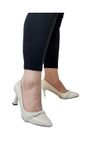 Fiyra 7051 Nml Bej Taşlı Kadeh 7Cm Topuklu  Stiletto Ayakkabı, Renk : Bej, Numara: 39