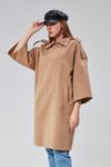 Bolivente Kadın Oversize Astarlı Dokuma Trençkot Vizon, Renk : VİZON, Beden : M