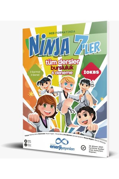 SONSUZ ENERJİ YAYINLARI Ninja 7'Ler Iokbs 7. Sınıf Tüm Dersler 6 Deneme